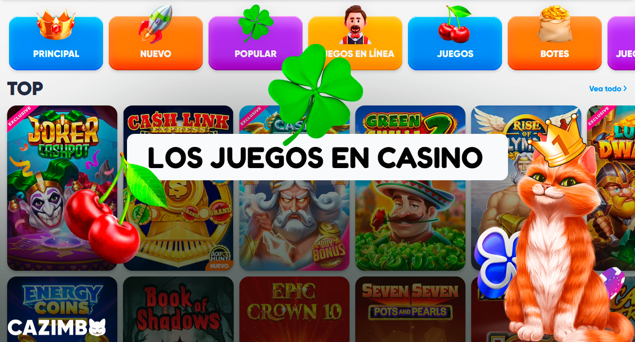 Diversión y emoción en los juegos de Cazimbo Casino, con una amplia selección de tragamonedas, póker, ruleta y más.